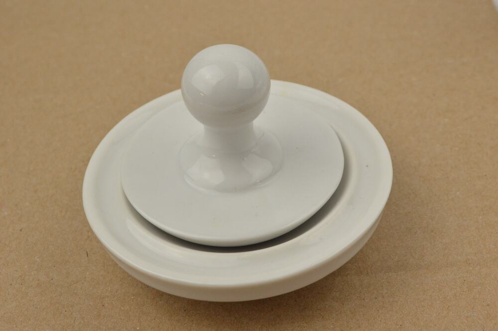 Flying Saucer Mortar & Pestle White Porcelain PT Taiwan Spice Grinder